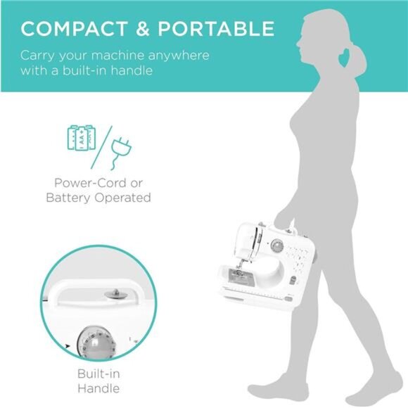 Best Choice Products Compact Sewing Machine, 42-Piece Beginners Kit - Picture 5 of 8